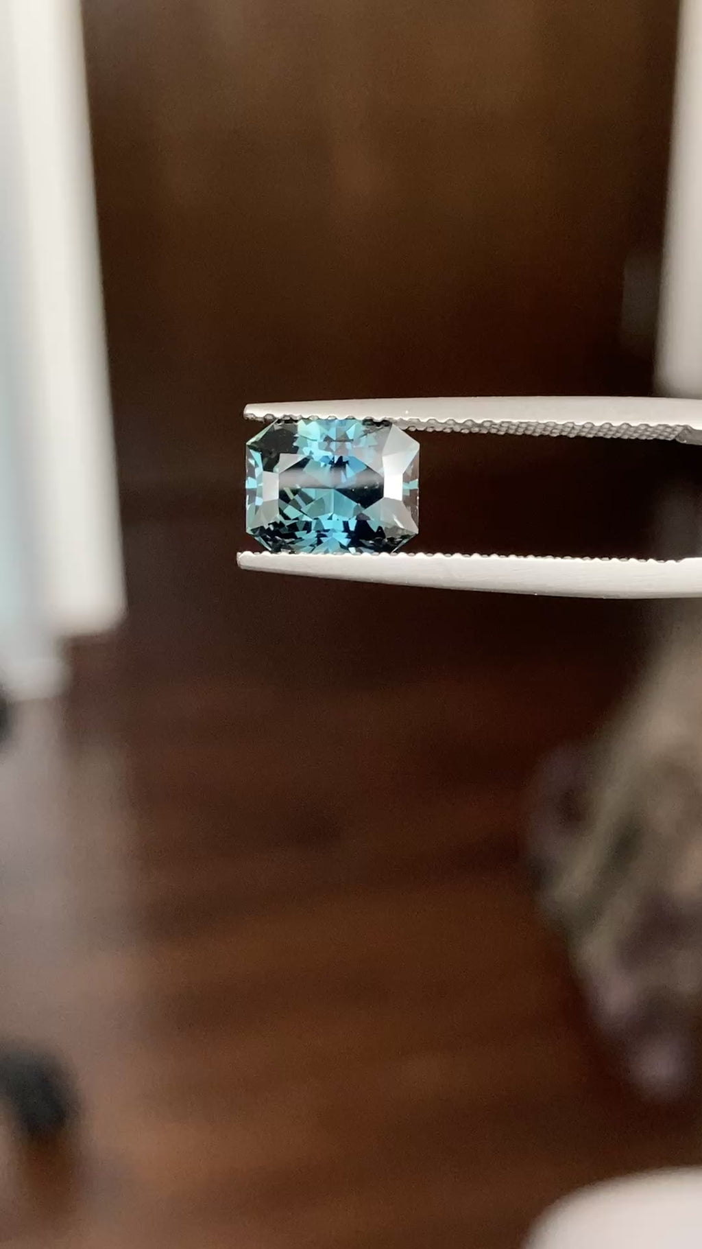 2.16ct teal sapphire recut