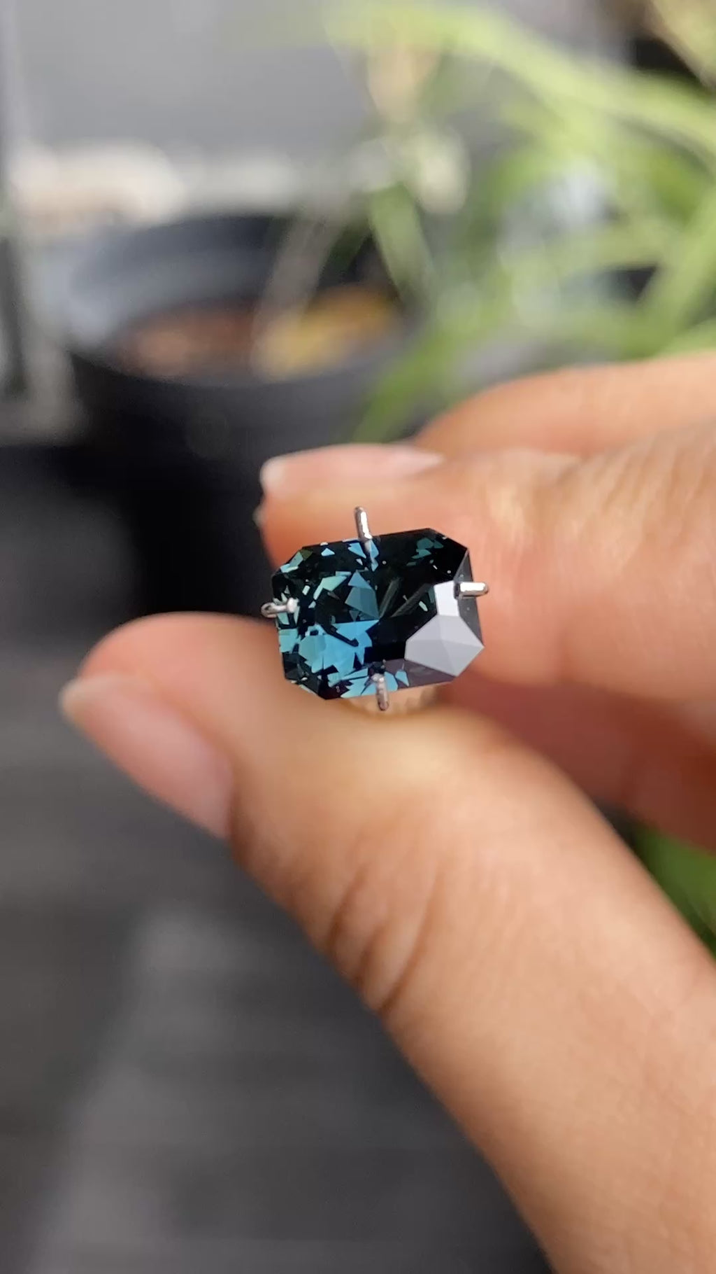 2.16ct teal sapphire recut