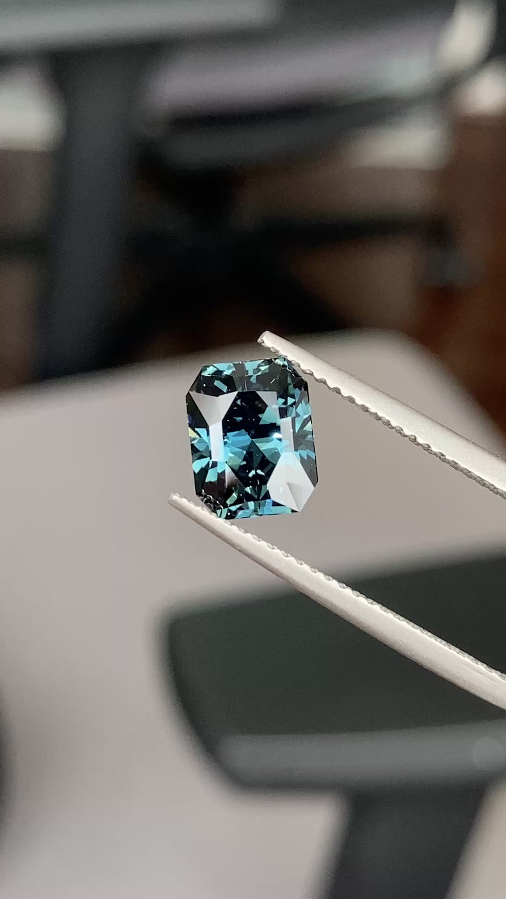 2.16ct teal sapphire recut